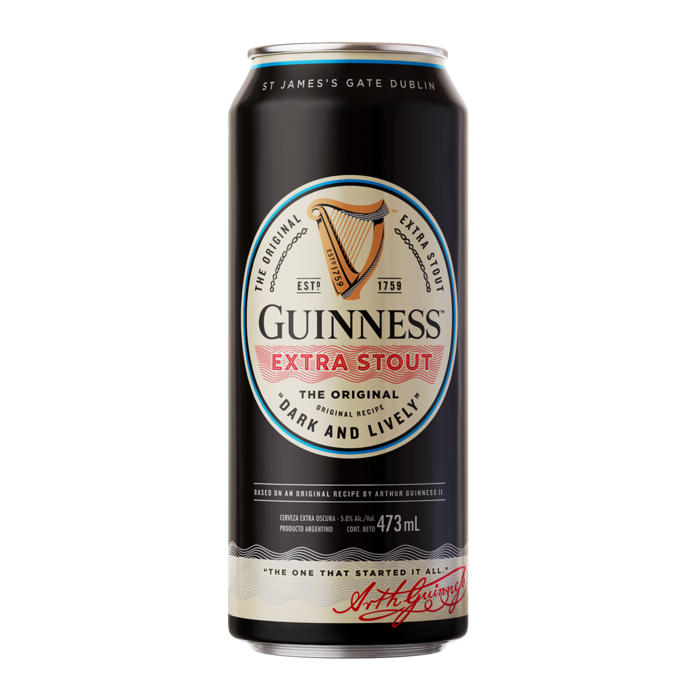 Cerveza Guinness Extra Stout x 473 ml