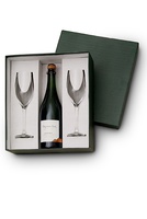 Caja Con Dos Copas Champagne  y Porta Botella